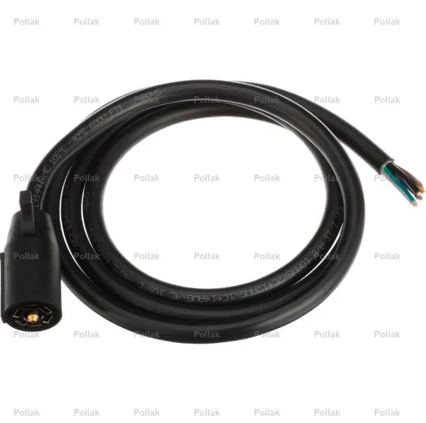 14-227 – POLLAK Trailer Wiring Connector, Trailer Side PVC Black Overmolded Meets Or Exceeds SAE J560